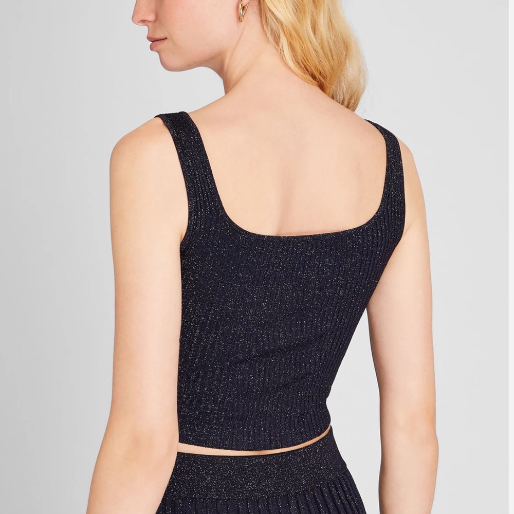 Metallic Ribbed Knit Two-Piece Set - Picture 6 of 6